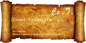 Csont Titanilla névjegykártya